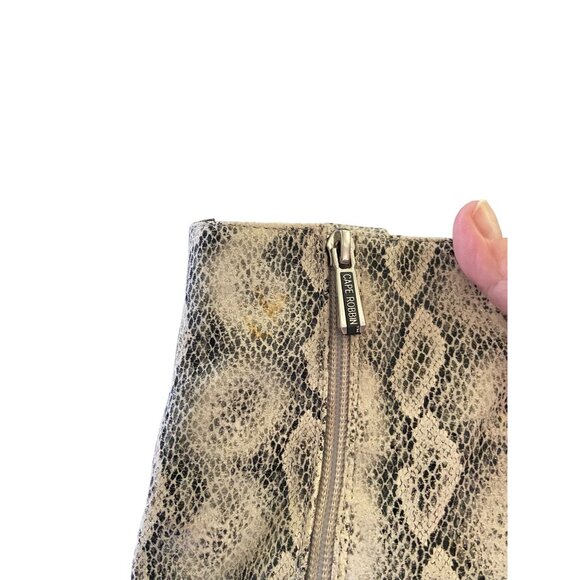 Cape Robbin Faux Snakeskin Ankle Boots Cream Size 8 Mobwife Glam Neutral Boho - Picture 8 of 11